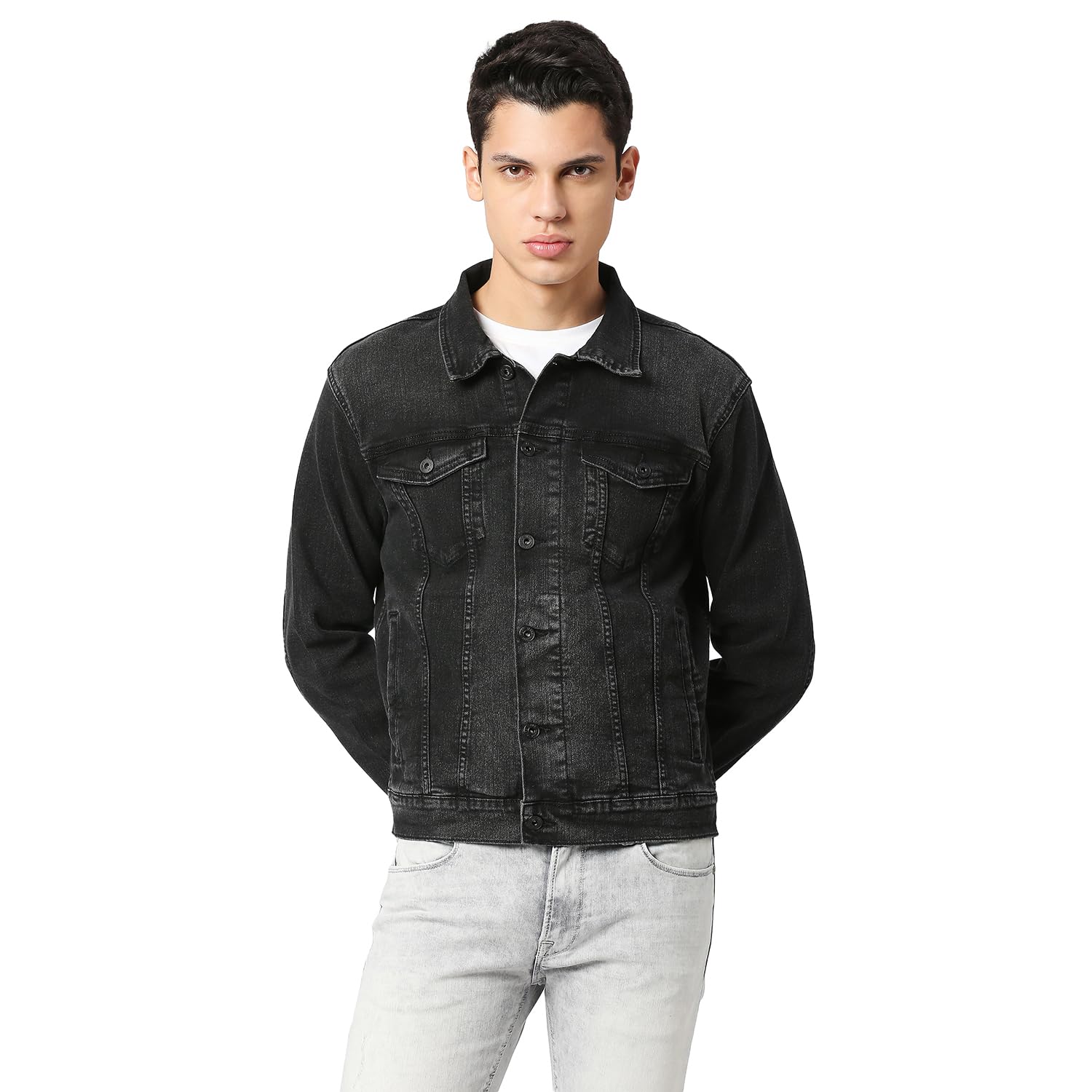 Pepe Jeans MenS A-Line Coat (Pm402810Q01_Black Used