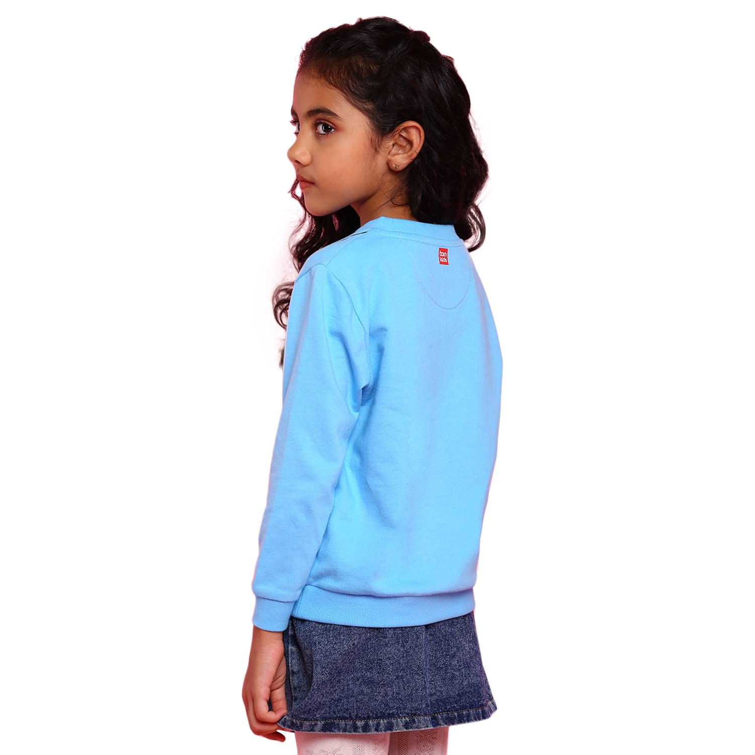 Bon Organik GirlS Cotton Hooded Neck Sweatshirt