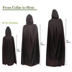 Gardeningwill Double Face 55 Red Black Hooded Halloween Easter Christmas Cloak Goth Vampire Priate Cape