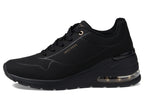 Skechers Women's Million Elevated Air Sneaker, Black, 7