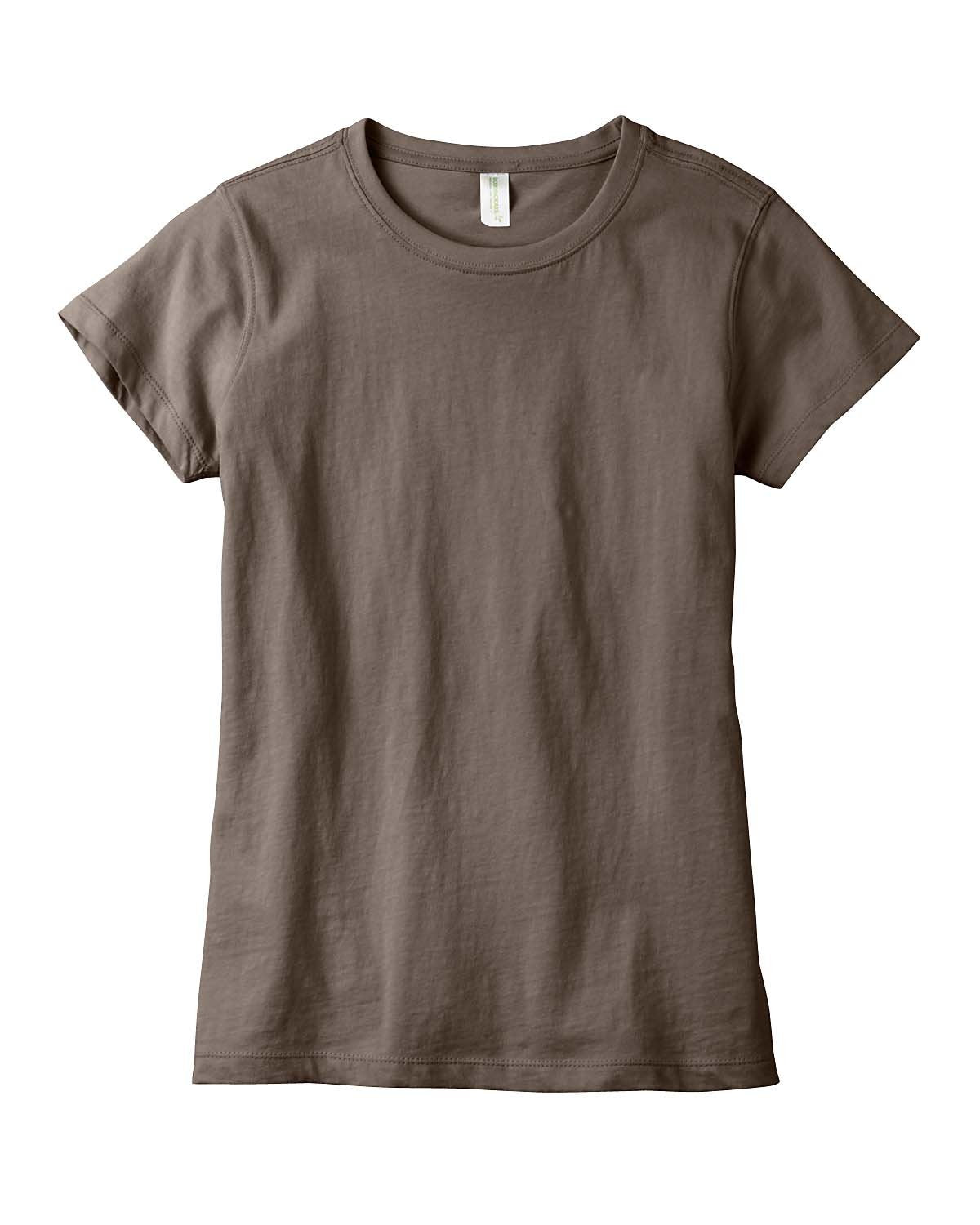 Ladies 44 oz 100% Organic cotton classic Short-Sleeve T-Shirt - BLAcK - S(D0102H7ZQKT)