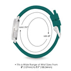 Speidel Scrub Petite Watch Made for Doctors, Nurses, EMT, Surgeons and Students w/Red Second Hand in Hunter Green