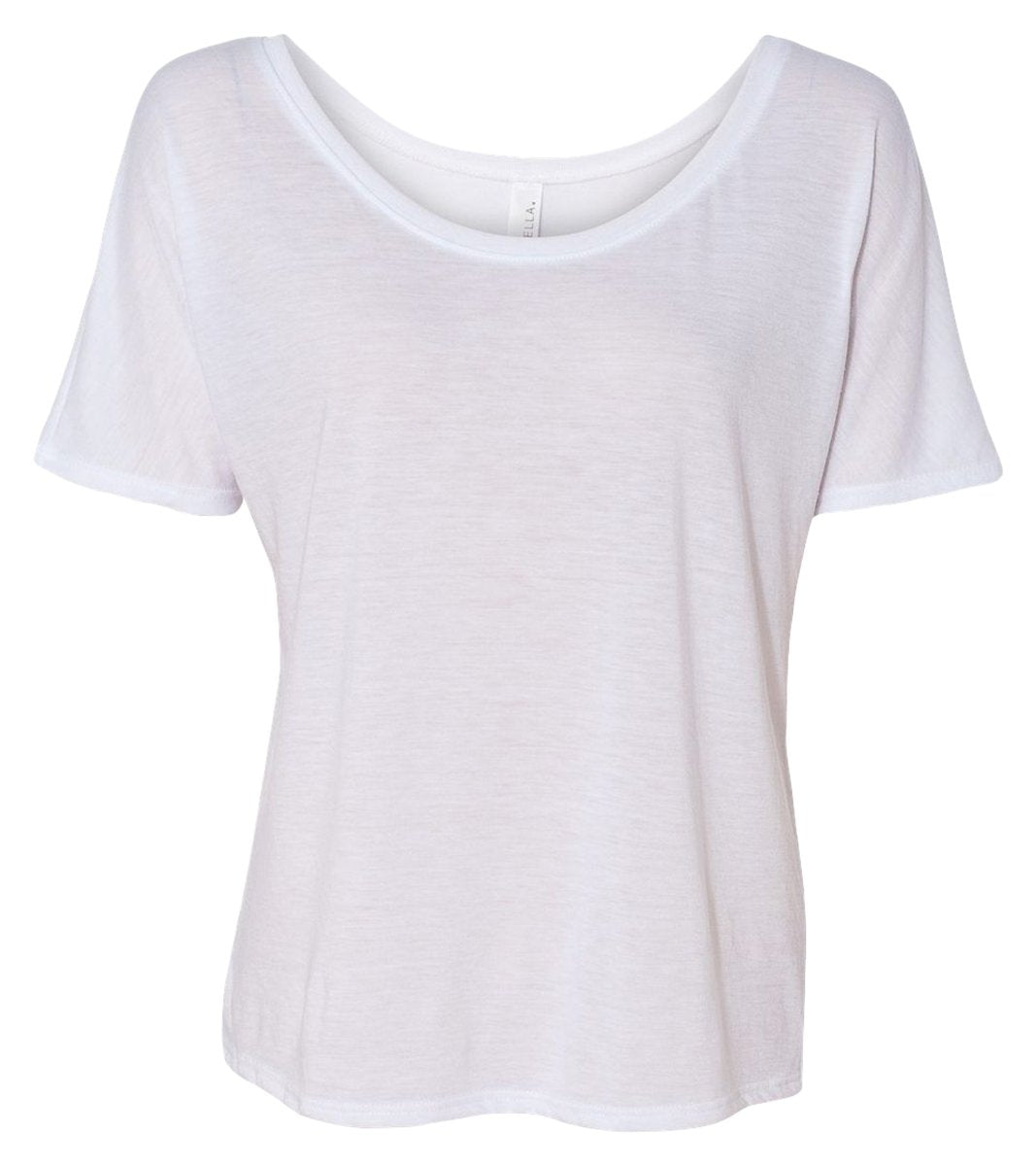 Ladies Slouchy T-Shirt - WHITE MARBLE - S(D0102H7W54T)