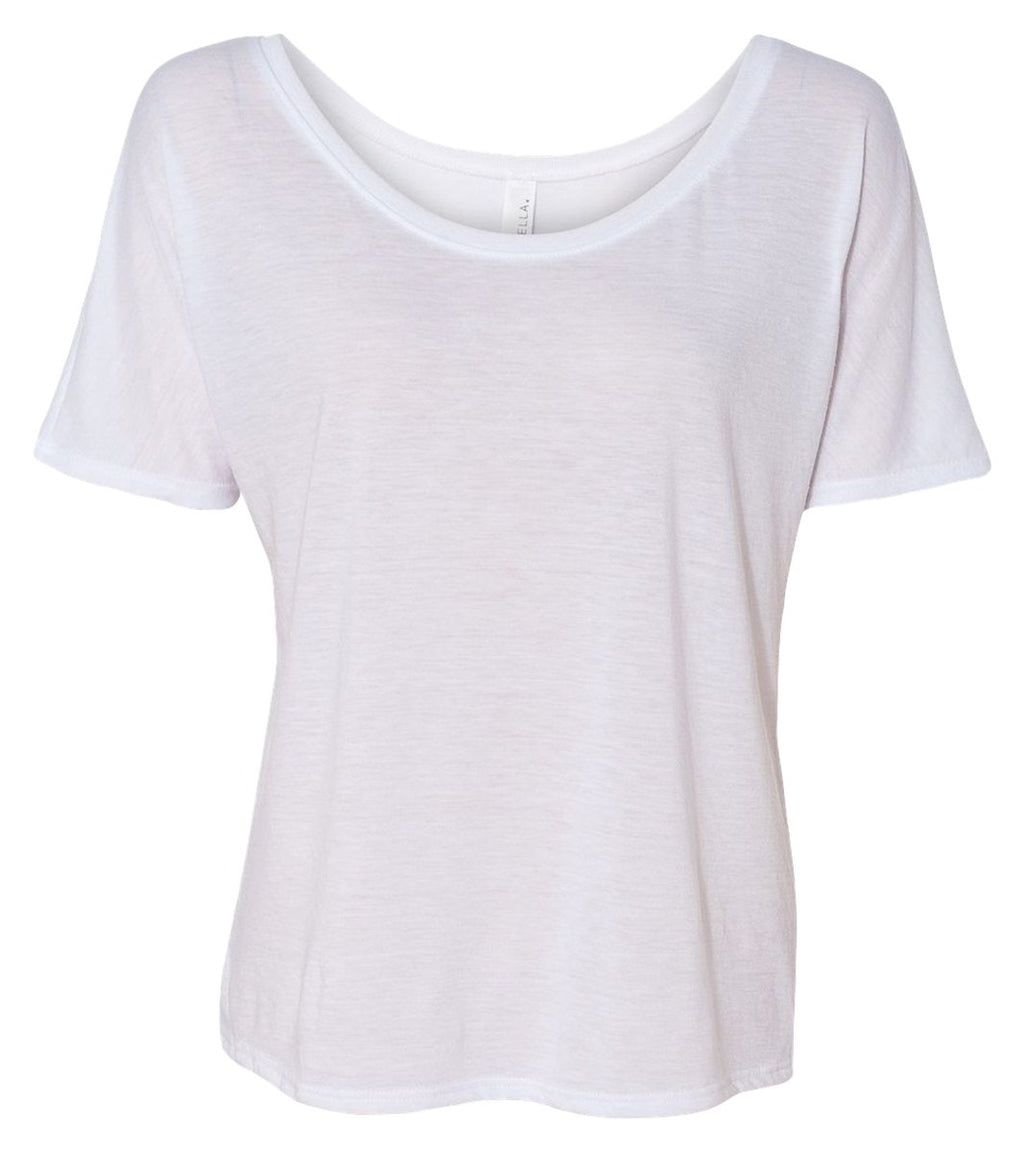 Ladies Slouchy T-Shirt - WHITE MARBLE - S(D0102H7W5TP)