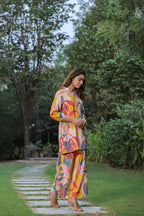 Leriya Fashion Women'S Rayon Floral Regular Western Co-Ord Set (Lf-W1936&Tr958_Yellow_S)