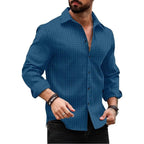 Deelmo MenS Regular Fit Checks Pattern Polyester Blend Shirt With Collared Neck Long Sleeve And Standard Length | Shirt For Man