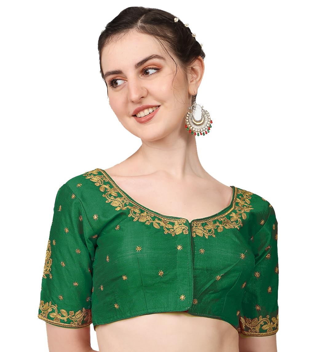 Pujia Mills blouse readymade stylish design half sleeve blouse readymade maggam work blouse for women saree blouse readymade blo