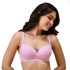 Nykd Butter-Soft Brushed Polyamide Wireless T-Shirt Bra With Breathable Padded Cups And Detachable Straps | Sweetheart Neckline 