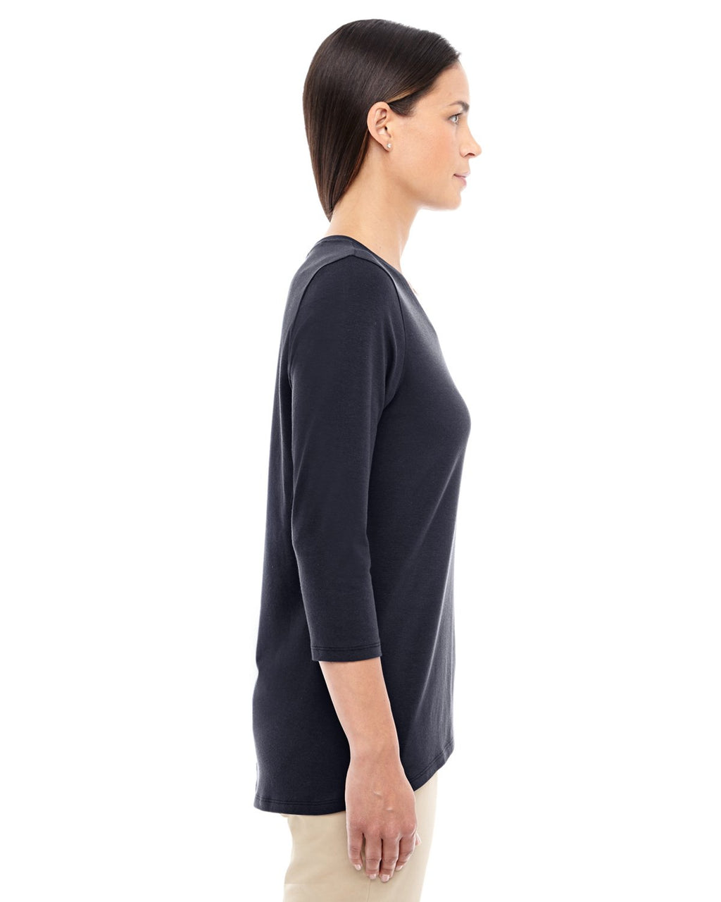 Ladies Perfect FitBracelet-Length V-Neck Top - WHITE - XS(D0102H76K56)