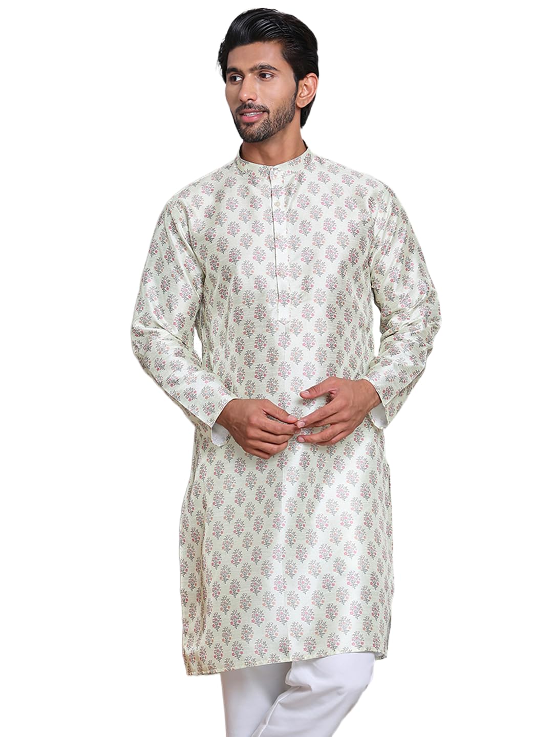 Jompers Mens Digital Printed Straight Kurta