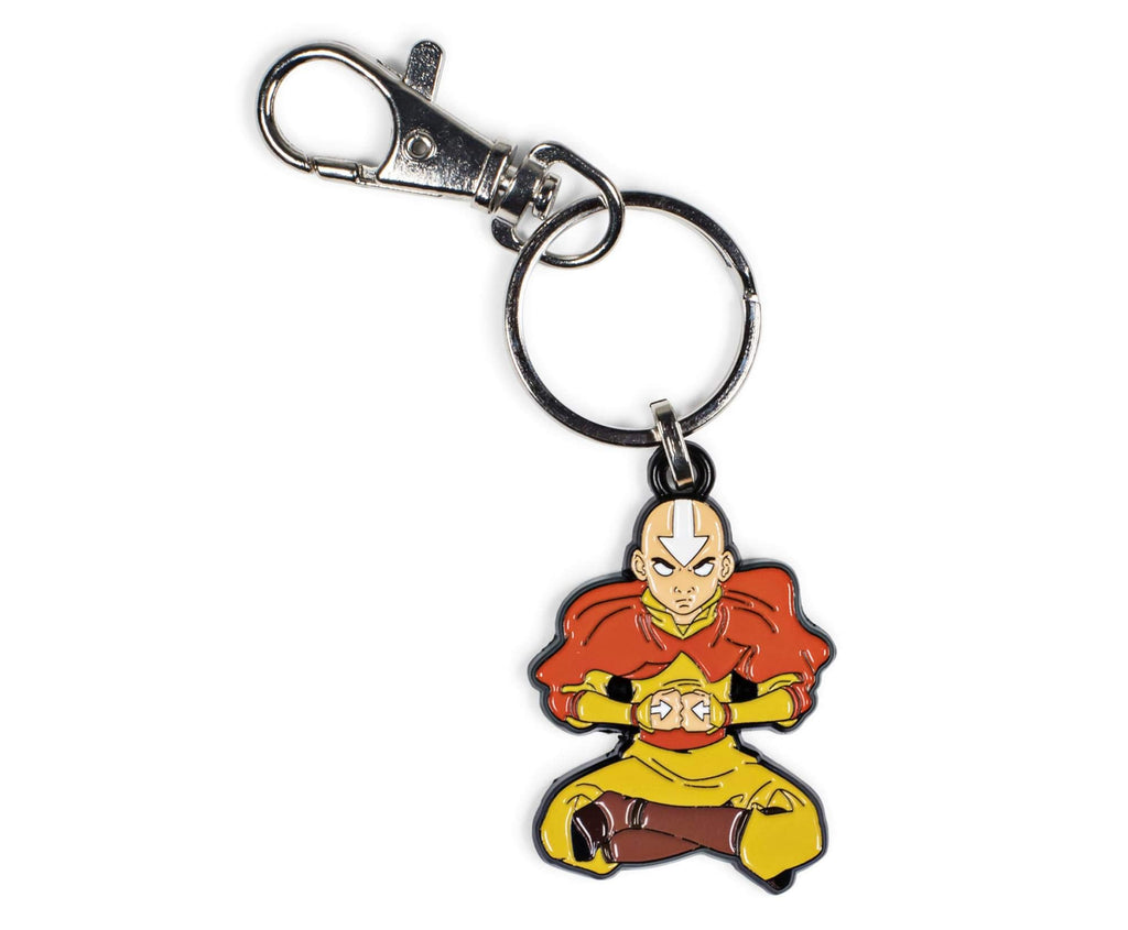 Avatar: The Last Airbender Aang Enamel Pendant Keychain | Cute Anime Key Ring Accessories With Purse Charm for Handbag, Wallet, 