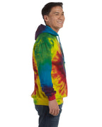 Youth 85 oz Tie-Dyed Pullover Hooded Sweatshirt - SPIDER ROYAL - XS(D0102H78KJ6)