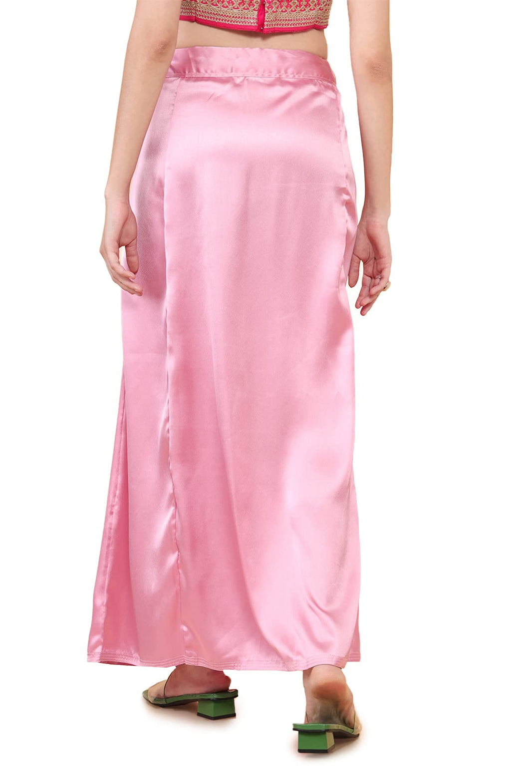 Soch Women Pink Satin Solid Petticoat
