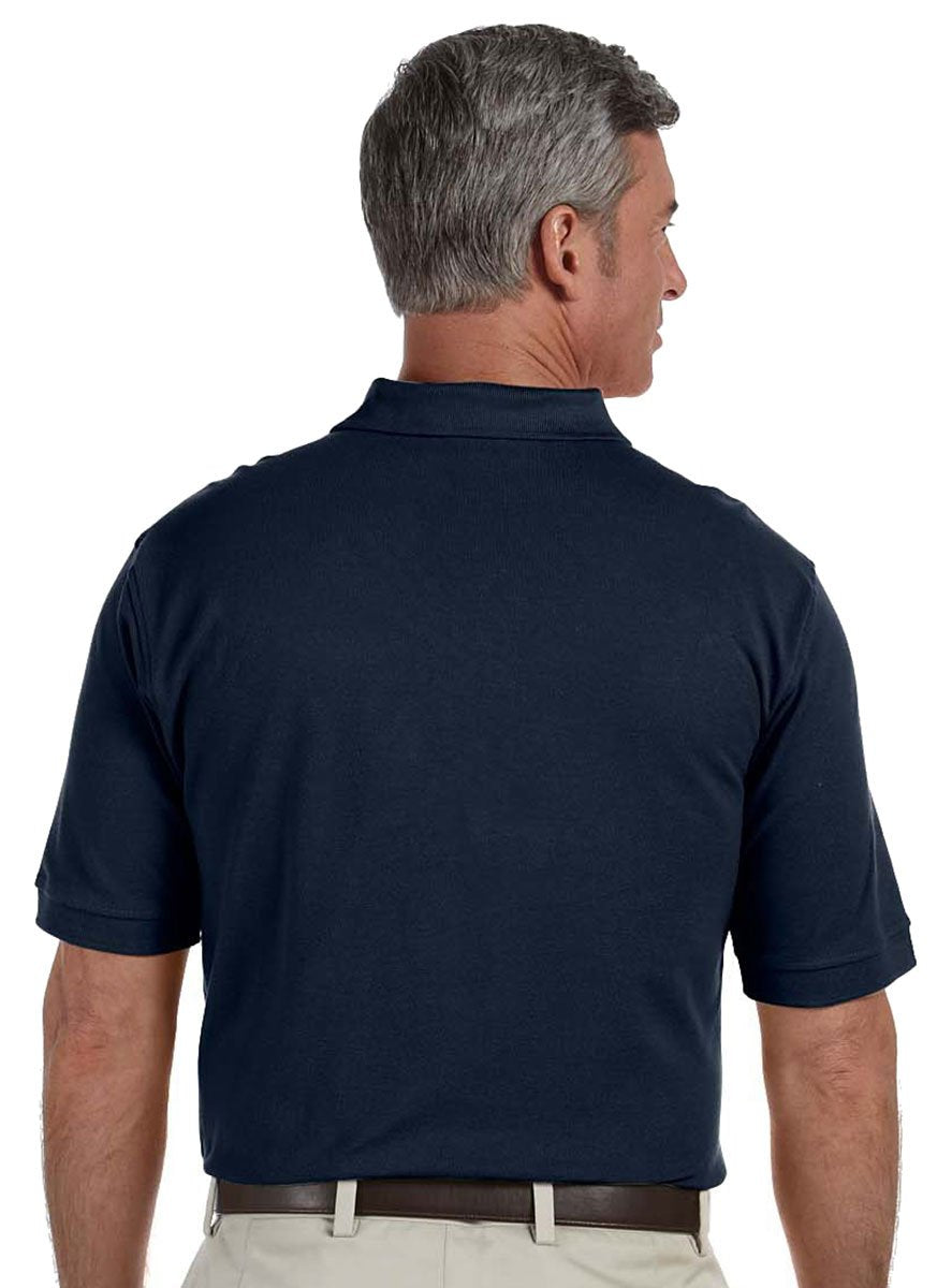 Mens Tall 6 oz Ringspun cotton Piqu Short-Sleeve Polo - BLAcK - XLT(D0102H7NBJ2)