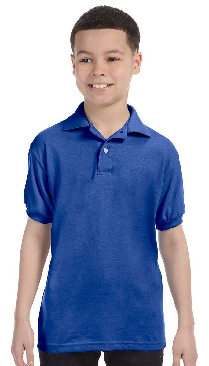 Youth 5050 EcoSmart Jersey Knit Polo - DEEP FOREST - XS(D0102H2HHBU)