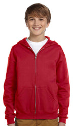 Youth 8 oz NuBlend Fleece Full-Zip Hooded Sweatshirt - J NAVY - L(D0102HI3F7A)