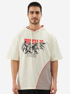 The Souled Store Official Dungeons & Dragons: Monsters & Treasure Men and Boys Short Sleeve Off-White Graphic Printed Cotton Ove
