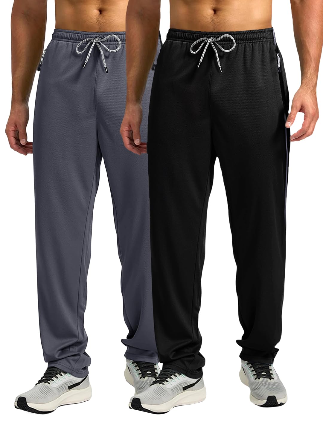 Pinkmint Mens Spandex Track Pant | Stylish Regular Fit Track with Side Zip Pocket