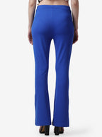 POPWINGS Casual Regular Fit Solid Trousers for Women | Pull On Straight Leg Women Trouser for Summer | Stylish Western Long Trou