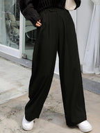 Kotty WomenS Regular Fit Black Lycra Blend Trousers