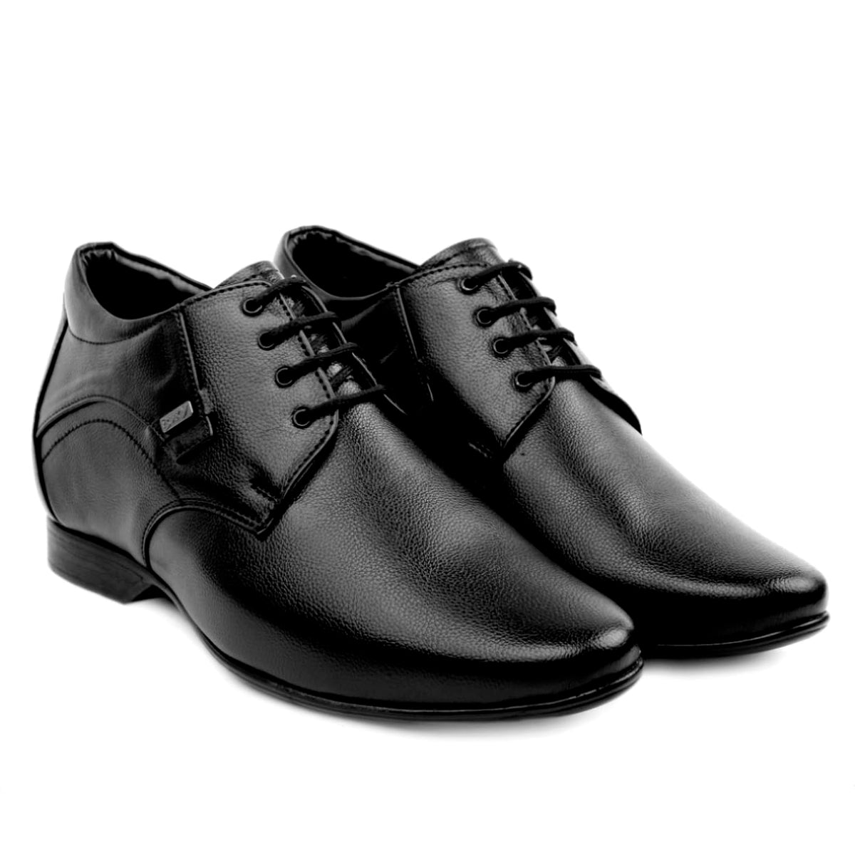 BXXY Mens 3 Inch Hidden Height Increasing, Synthetic Material Casual Black Formal Laceup, Office Wear Shoes. 8 UK 8