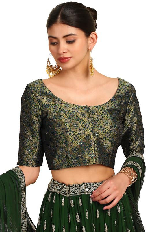 Soch Women Woven Design Silk Blend Padded Blouse