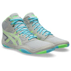 ASICS Men's Snapdown 4 Wrestling Shoes, 9, Glacier Grey/Lime Burst