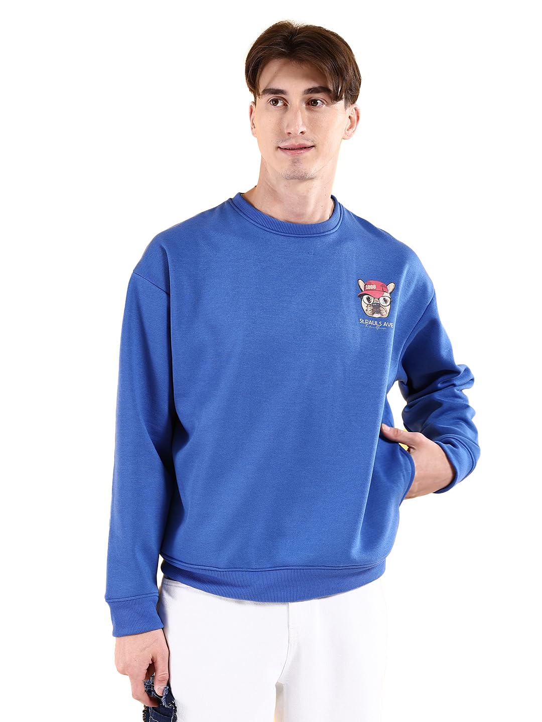 The Indian Garage Co Mens Spun Poly Crew Neck Sweatshirt