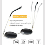 Joopin Small Round Sunglasses Circle Hippie Sun Glasses Polarized UV400 Trendy Circular Shades for Women Men Halloween Costume