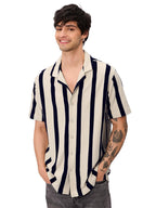 The Souled Store Eclipse Men and Boys Long Sleeve Collared Neck Button Down Cotton Textured Shirts for Men