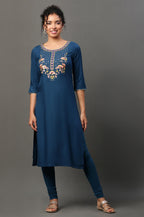Aurelia WomenS Solid Zari Embriodery Straight Kurta | Lightweight Round Neck Kurta For Women | Solid Kurta For Women | Beautiful
