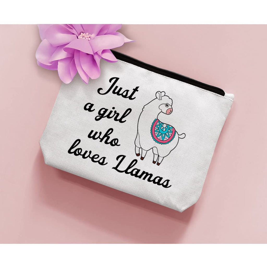 BiuNiuring Llama Gifts for Women, Llama Costmeic Bag Travel Gifts, Llama Gifts for Llama Lovers, Llama Makeup Bag, Who Loves Lla