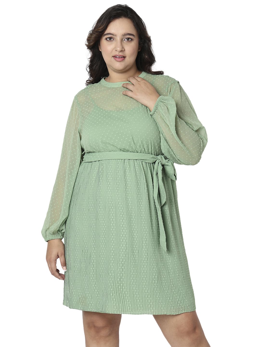 Vero Moda Curve Regular Dress (10299972_Mineral Green_Xl)