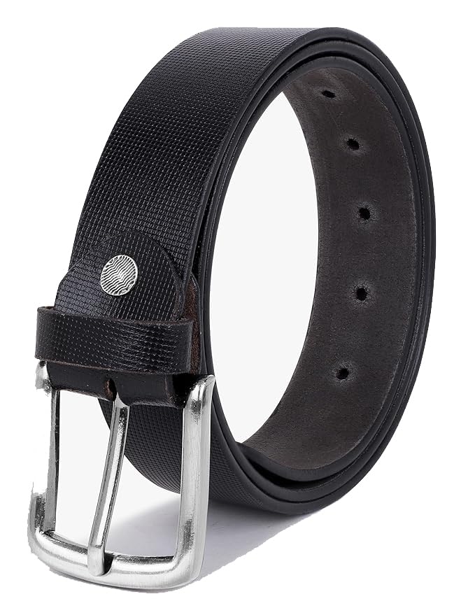 Sunshopping MenS Formal Stylish Genuine Leather Pin Buckle Adjustable Belt (Bob31) (28, Black01) 28