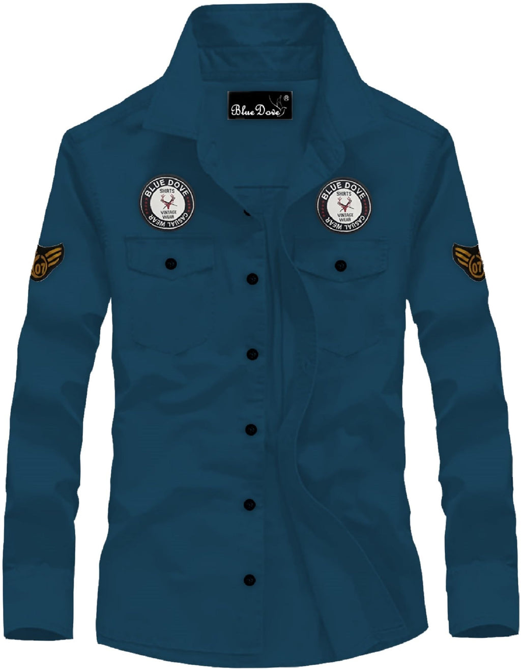 Kadiyu Double Pocket MenS Casual Shirt - Regular Fit, Solid Spread Collar, Versatile Everyday Wear, Comfortable And Stylish Desi