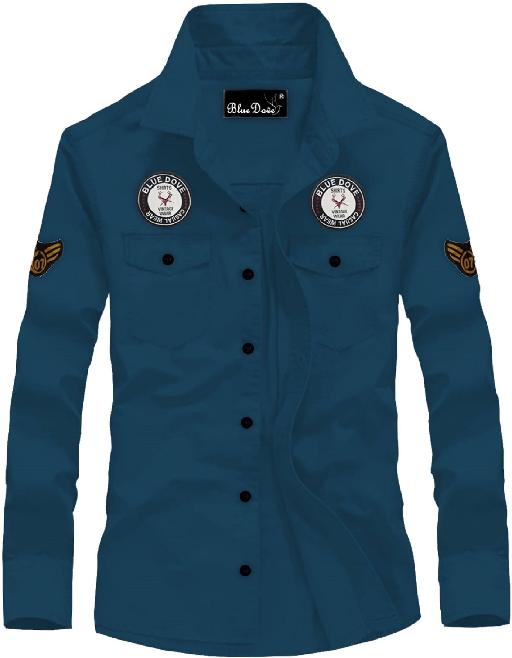 Kadiyu Double Pocket MenS Casual Shirt - Regular Fit, Solid Spread Collar, Versatile Everyday Wear, Comfortable And Stylish Desi