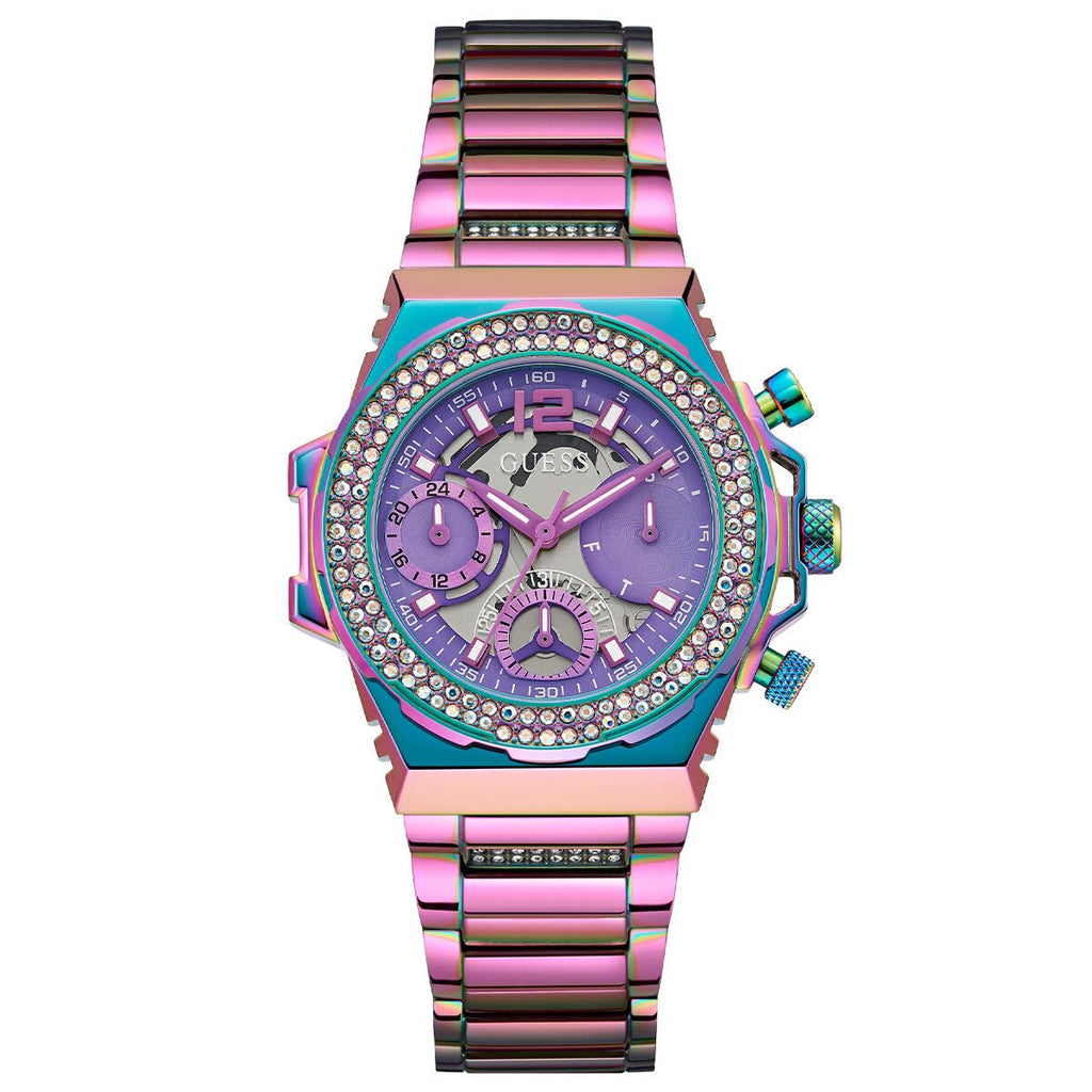 GUESS Ladies 36mm Watch - Iridescent Strap Iridescent Dial Iridescent Case