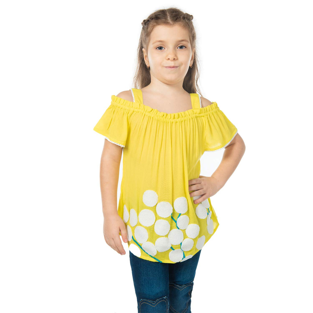 Cherry Crumble Baby Girls Floral Regular (CtwsgTop3_Yellow 1824 Months) 18-24