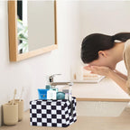 E-Tree 9.8 inch Canvas Zippered Cosmetic Travel Bag, Makeup Carrying Case, Mini Packing Cube, Compliant Bag, Toiletry Carry Pouc