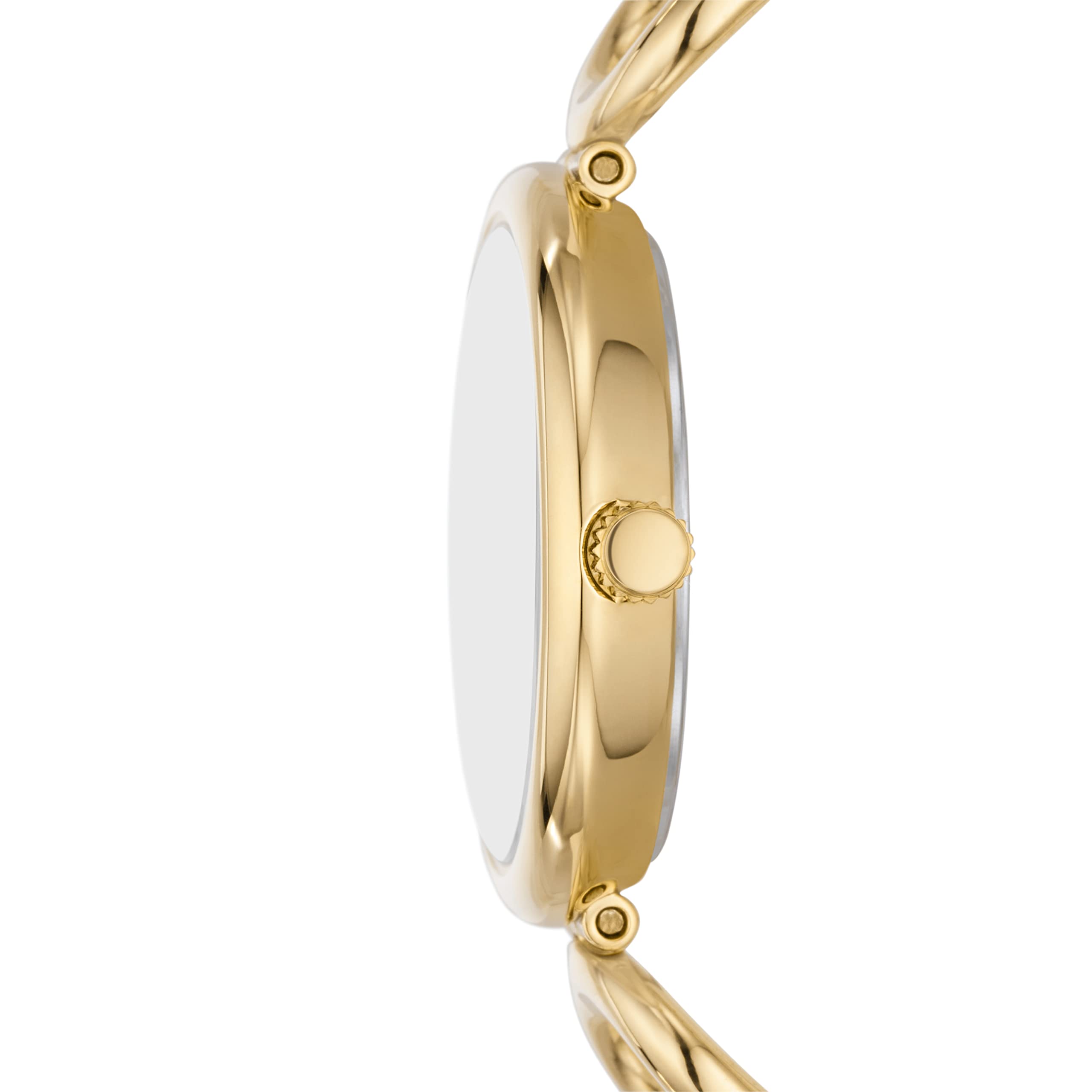 Fossil Women's Carlie Quartz Stainless Steel Three-Hand Watch, Color: Gold (Model: ES5272)