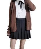 Girl's Flared Vintage Pleated High Waist Sexy Skirts(S,Black)