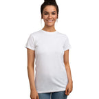 Bamboo Crew Tee - White by Cariloha for Women - 1 Pc T-Shirt (L)