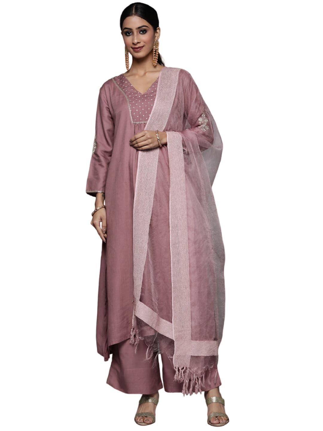 Varanga Women'S Viscose Kurta Set (Nv_Vskd2235_Pink