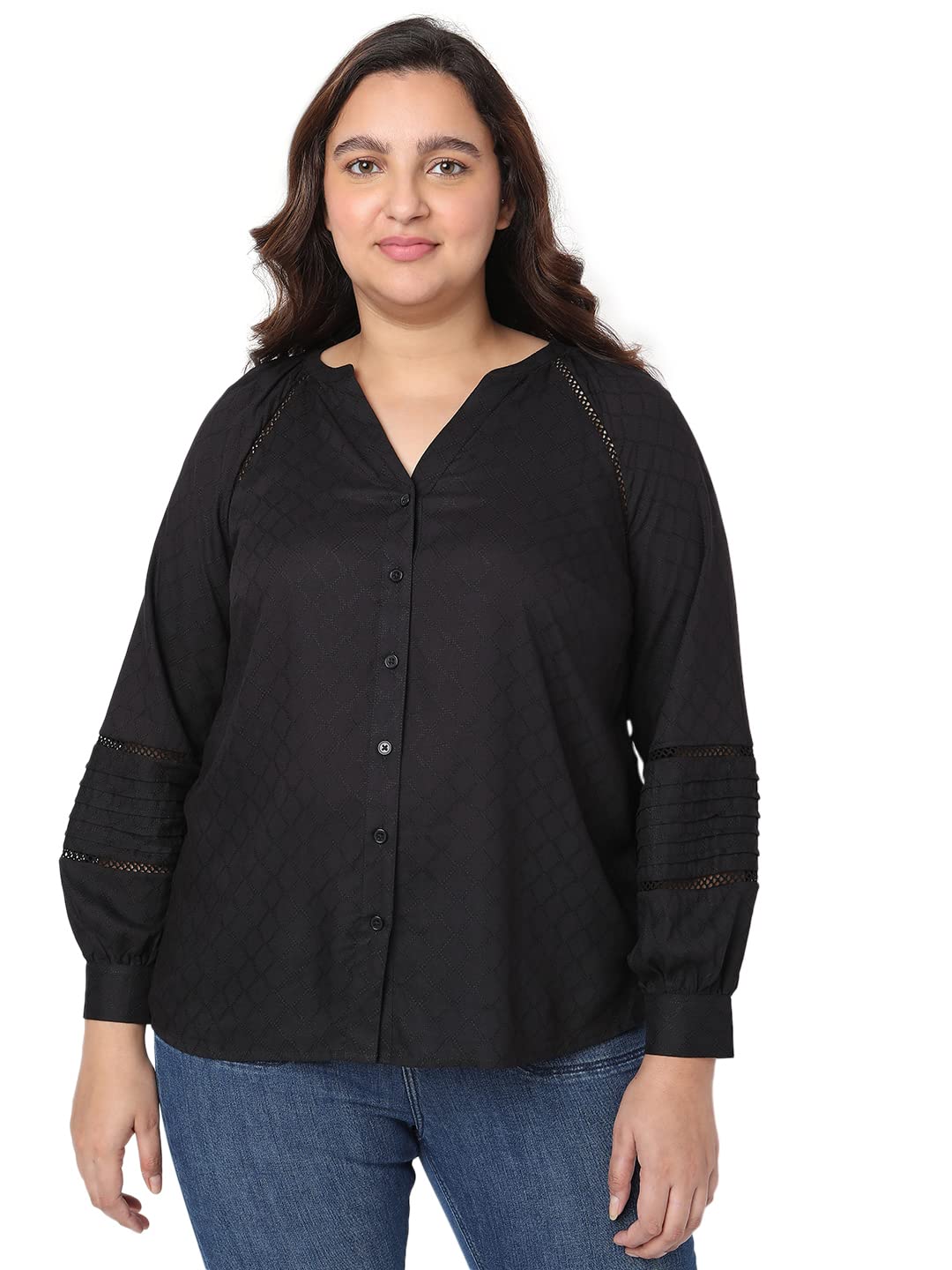 Vero Moda Curve Relaxed Fit Top (299147601_Jet Black_S)