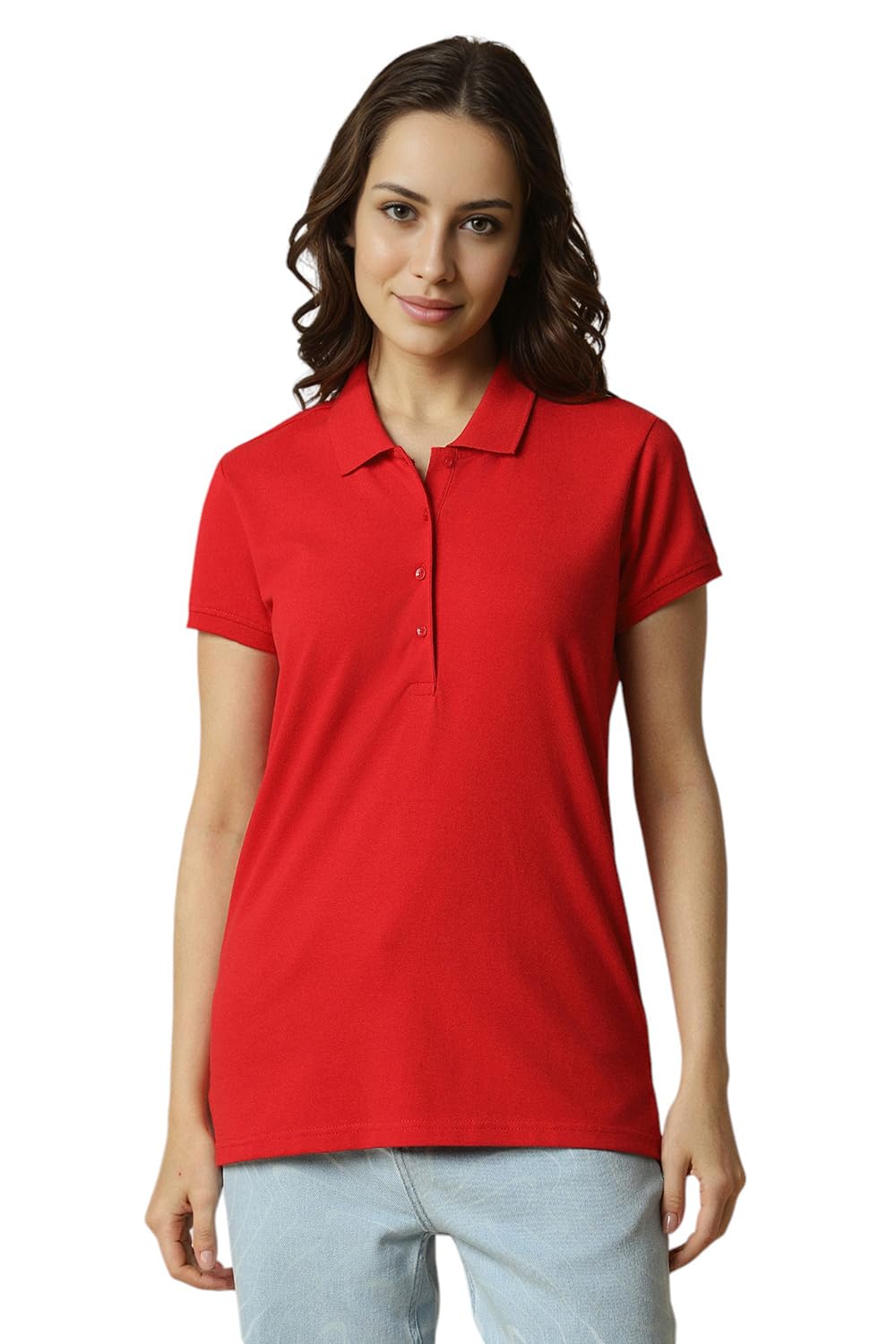 Allen Solly Women Regular Fit Casual Short Sleeve T-Shirt