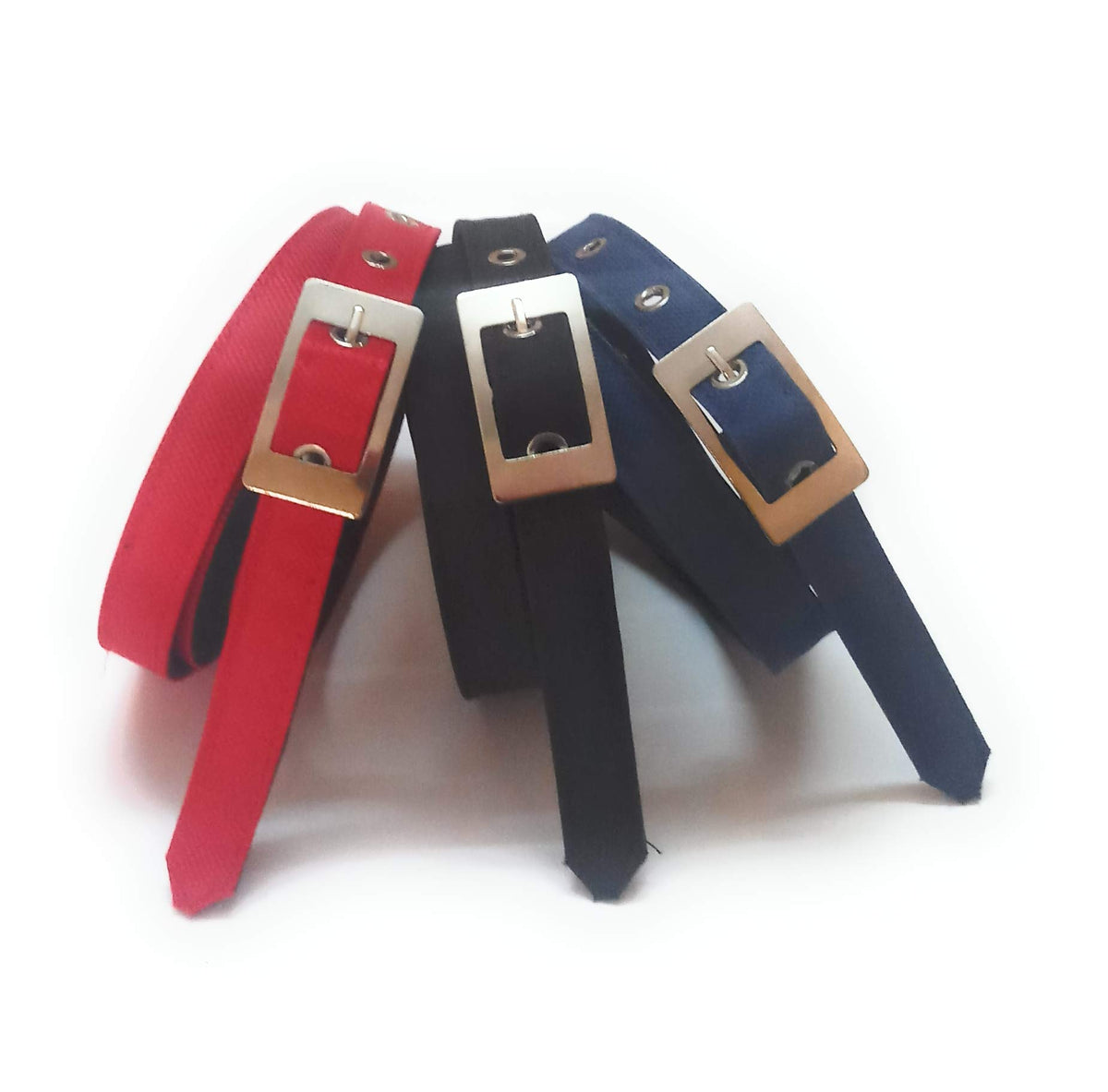 Generic Xxxl Oversize Plus Size Ladies Formal Casual Denim Material Jeans Belt 3Pcs Black Red Nevyblue 3
