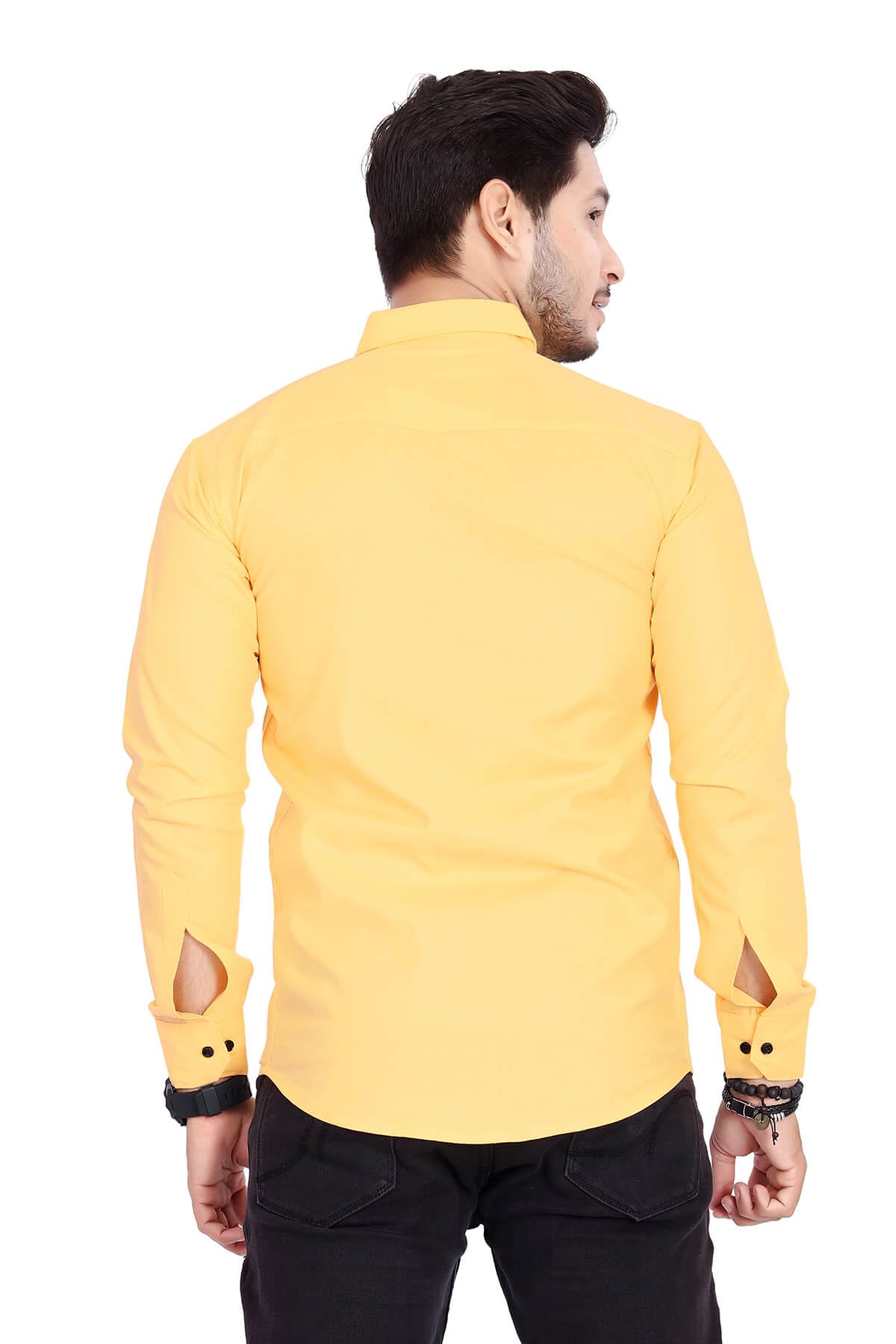 Rebelify MenS Cotton Shirt With Pockets Full Sleeves Spread Collar Solid Pattern Botton Down Closure Regular Fit And Standard L
