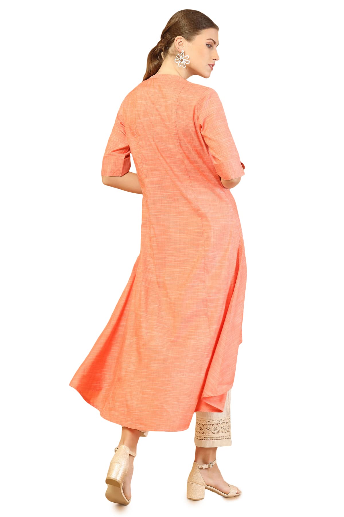 Soch Women Rayon Regular Fit Regular High-Low Kurta