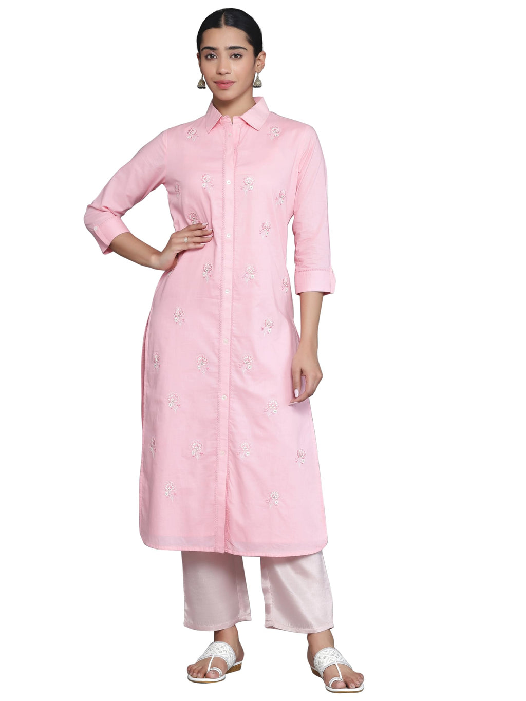Libas WomenS Cotton Regular Kurta (37131_Pink