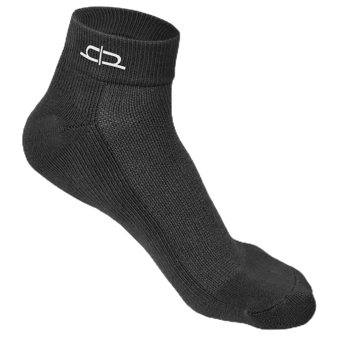 Heelium Bamboo Socks For Men, Quarter Length, OdourFree & Breathable, Padded Base & AntiBacterial, Softer Than Cotton Socks